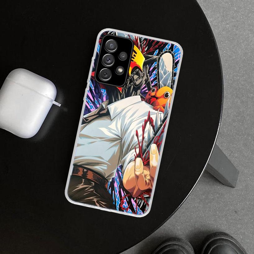 Chainsaw Mans Denji Phone Case Cover for Samsung Galaxy A12 A22 A32 A52 A72 A02S A51 A50S A31 A20S A10S Note 20 Ultra 10 Plus Ga