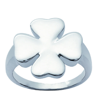 Silver Ring 'Clover' Silver - 18x18 Mm