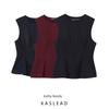 Kaslead New Arrival Women's Clothing Fashion Style Fashion Short Skirt Hem Pleated Tops 2135552
