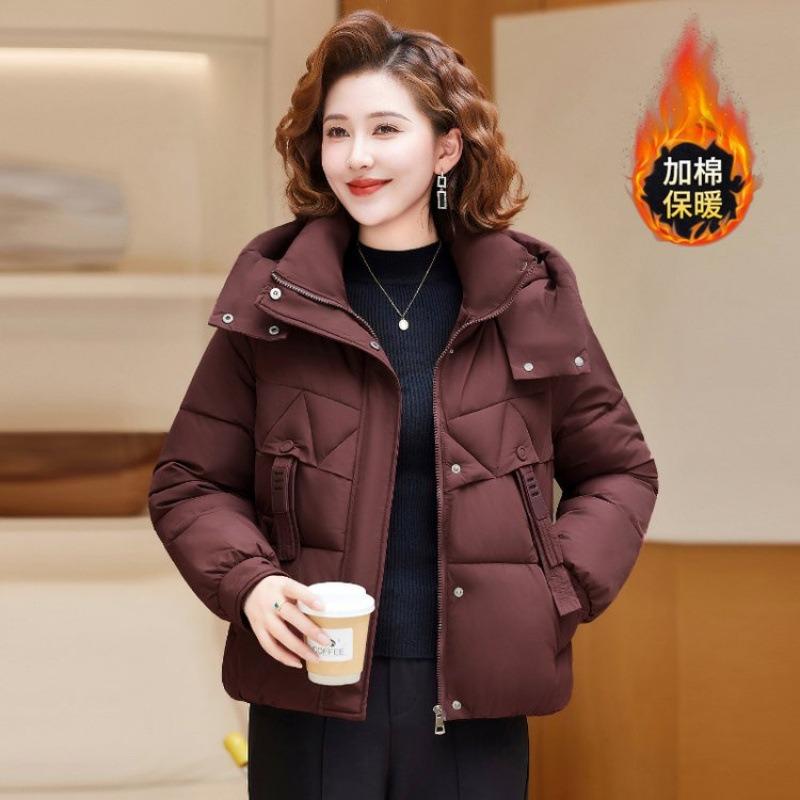 Hooded Cotton-padded Clothes New Winter Small Thickened Cotton-padded Jackets Warm Cotton-padded Jackets Women