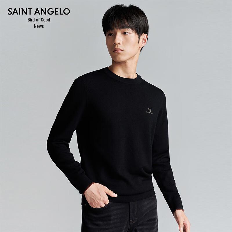 Men's Machine Washable Round Neck 100% Wool Sweater