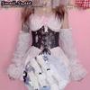 Y2K Girl Lolita jk Goth Women‘s sleeve cover Half finger yarn Tutu Gothic Lolita Arm Warmers Wrist Cuffs Lace Ruffled Gloves