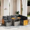 VidaXL Garden Lounge Set with Cushions 8 Pcs, Patio Sofas, Patio Furniture Set, Outdoor Furniture, Grey 3276266