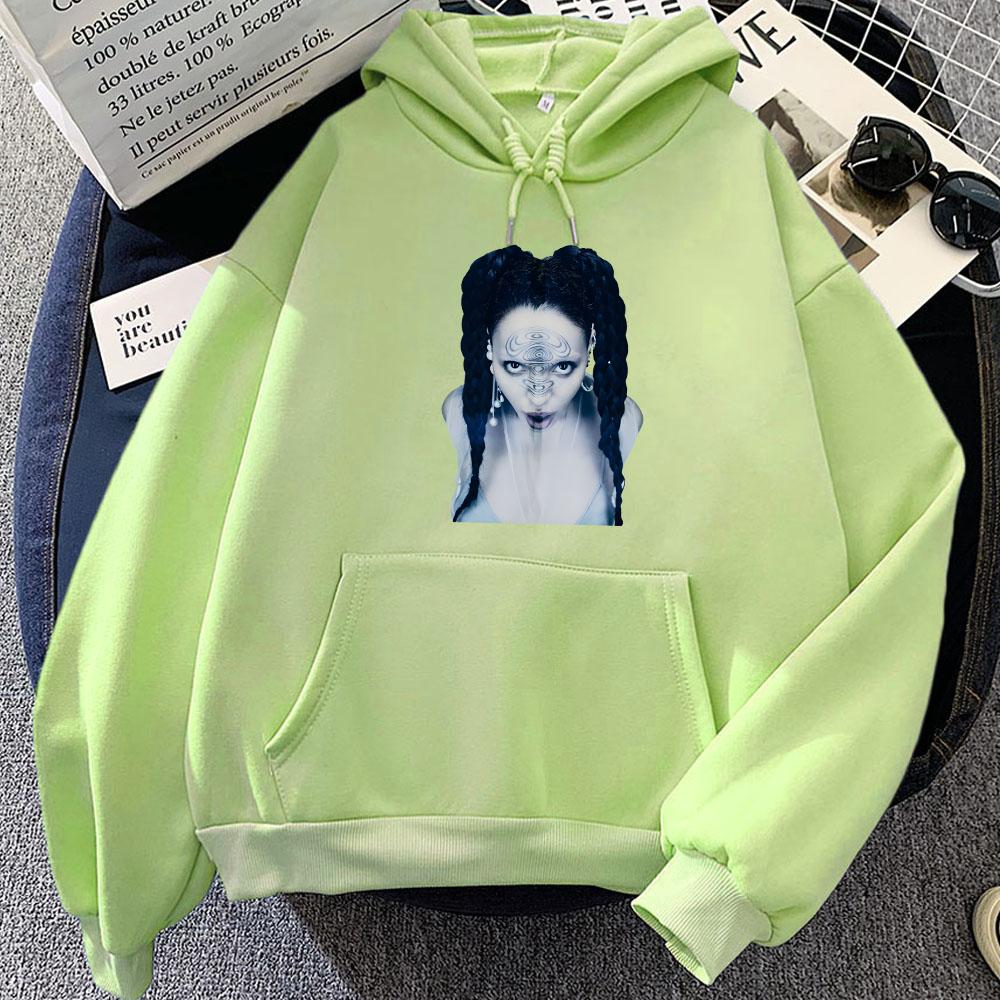 Grafische Kapuzenpullover für Damen und Herren, Winter-Sweatshirts mit Kapuze, EUSEXUA FKA Twigs Sängerin, bedruckte Pullover, Kapuzenpullover im Gothic-Stil, Sudaderas