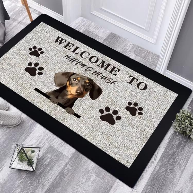 

Custom Pet Theme Door Mat With Cute Dog Cat Paw Patterns Soft Decorative Entryway Rug For Home Indoor Outdoor Pet Lovers 40x60cm