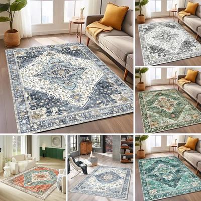 Klassiek Europees Bedrukt Tapijt Vloerkleed voor Woonkamer Huisdecoratie Slaapkamer Keuken Antislip Tapijten Gebied Vloermat Wasbare Tapijten