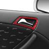 10Pcs Red Carbon Fiber Interior Door Control Cover Trim For Mercedes-Benz W203