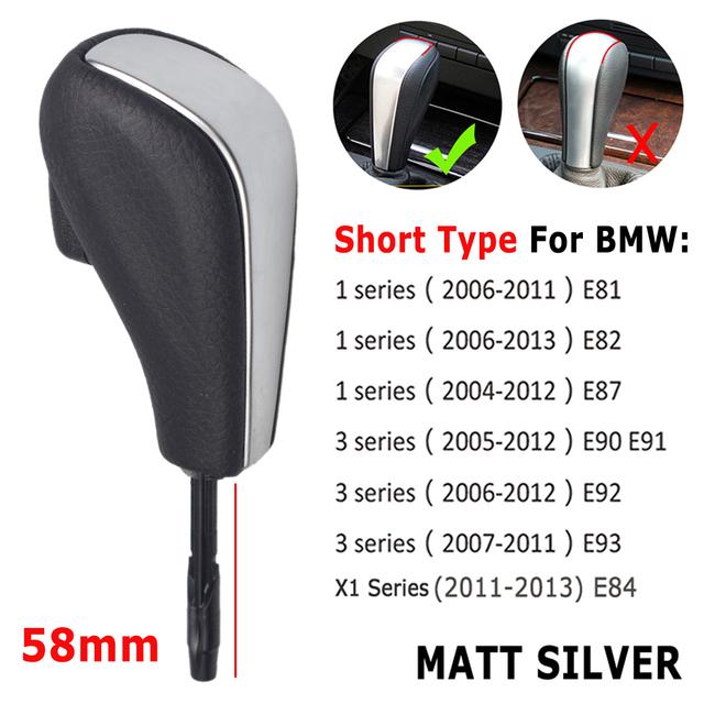 For BMW E39 E46 E53 E60 E61 E63 E64 E83 E81 E82 E87 E90 E91 E92 Original Quality Car Automatic Gear Shift Knob ABS Leather