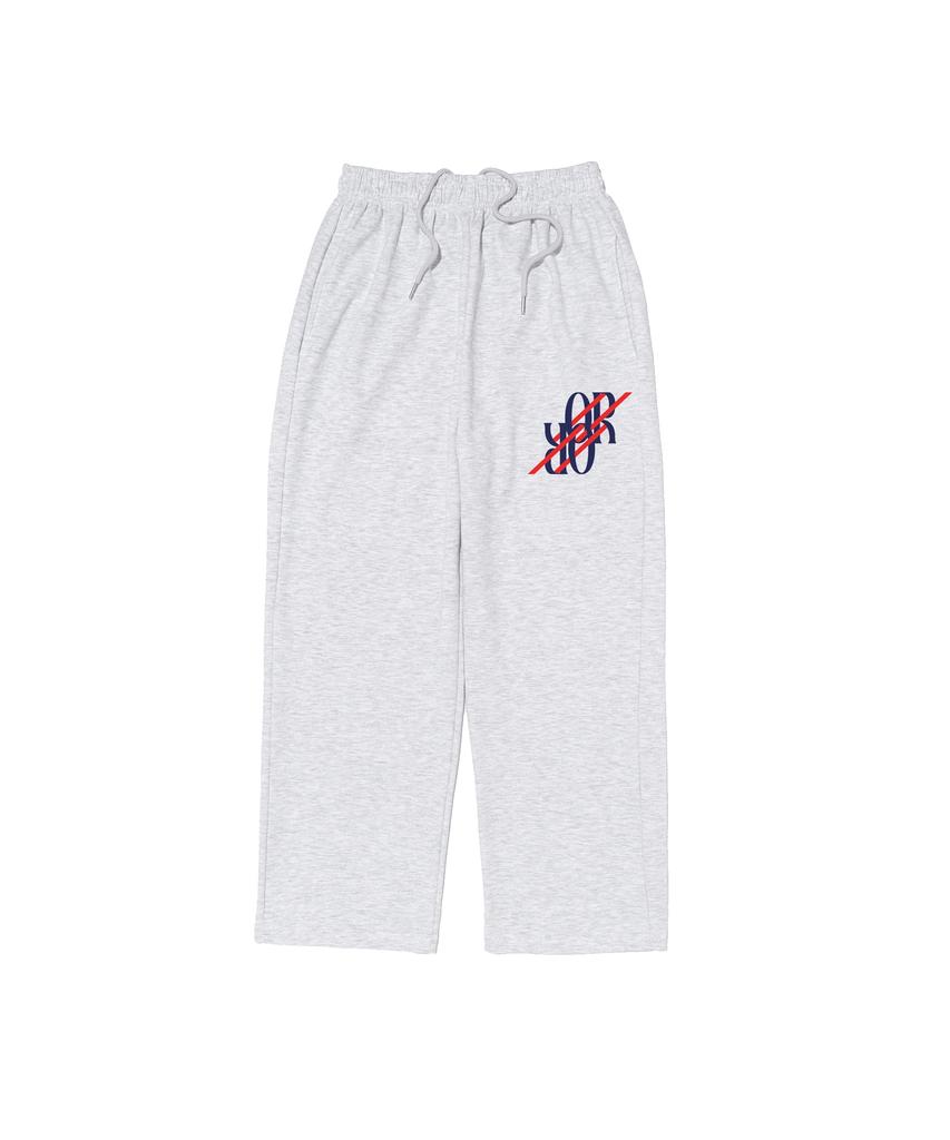 OUNDERR Reverse Or Logo Wide Pants (Light Gray)