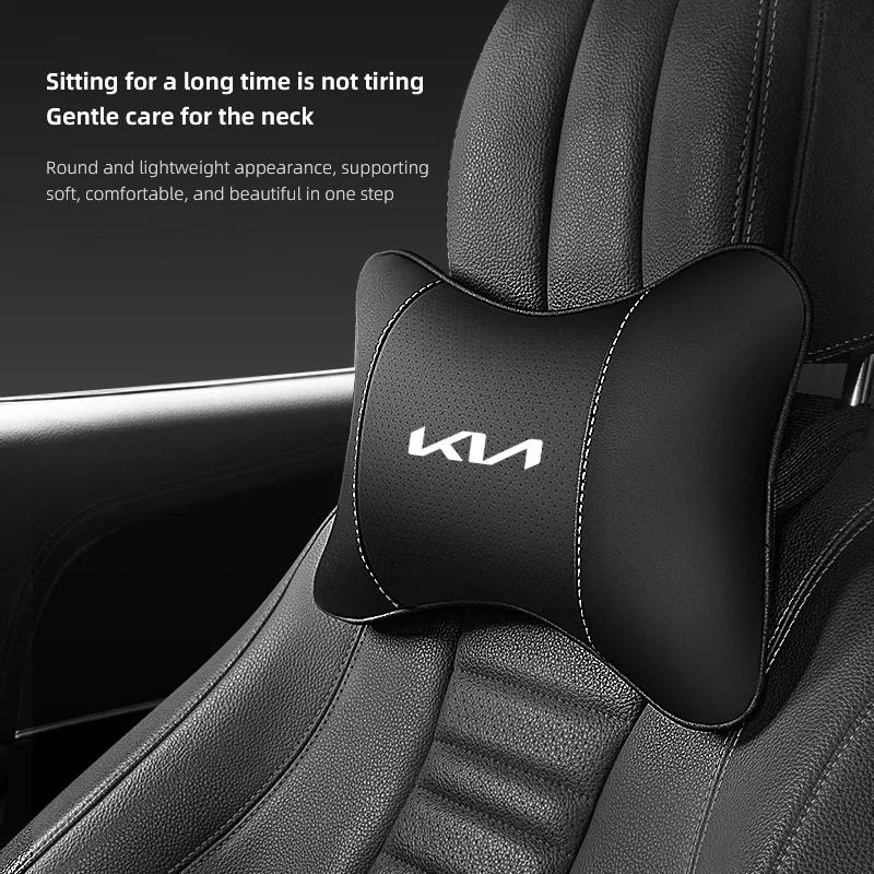 BBEG3 1Pcs Car Seat Headrest Neck Support Pillow Soft Pad For KIA RIO Ceed EV6 EV9 Stinger Forte Niro K9 K5 Soul Sorento Cerato Optima