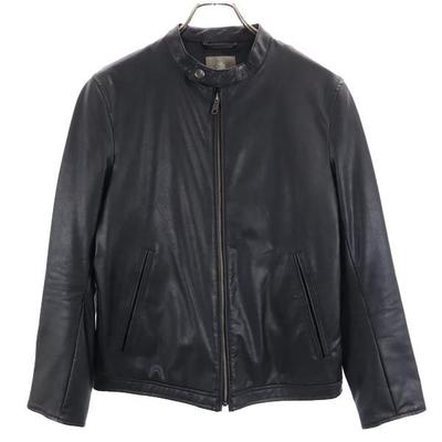 Nano Universe Faux Leather Jacket S Black With Thin Padding Men's Used