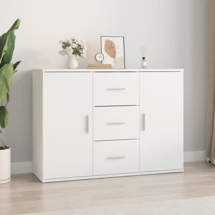 VidaXL Buffet blanc 91x29,5x65 cm bois d'ingénierie 823342