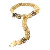 Carved Flower Waist Chain Body Jewelry Belly Dance Waist Belt Simple Metal Body Chain  Beach