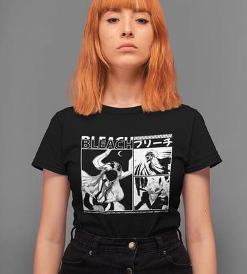 Bleach Ichigo T-särk Kurosaki Kuu Kawai Anime Manga Must T-särk Tee KÕIK SUURUSED