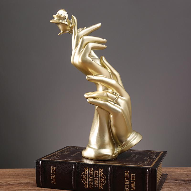 Rosenförmiges Harzornament für Heimdekoration - Ideal für Eingangsbereich, Wohnzimmer oder Weinschrank