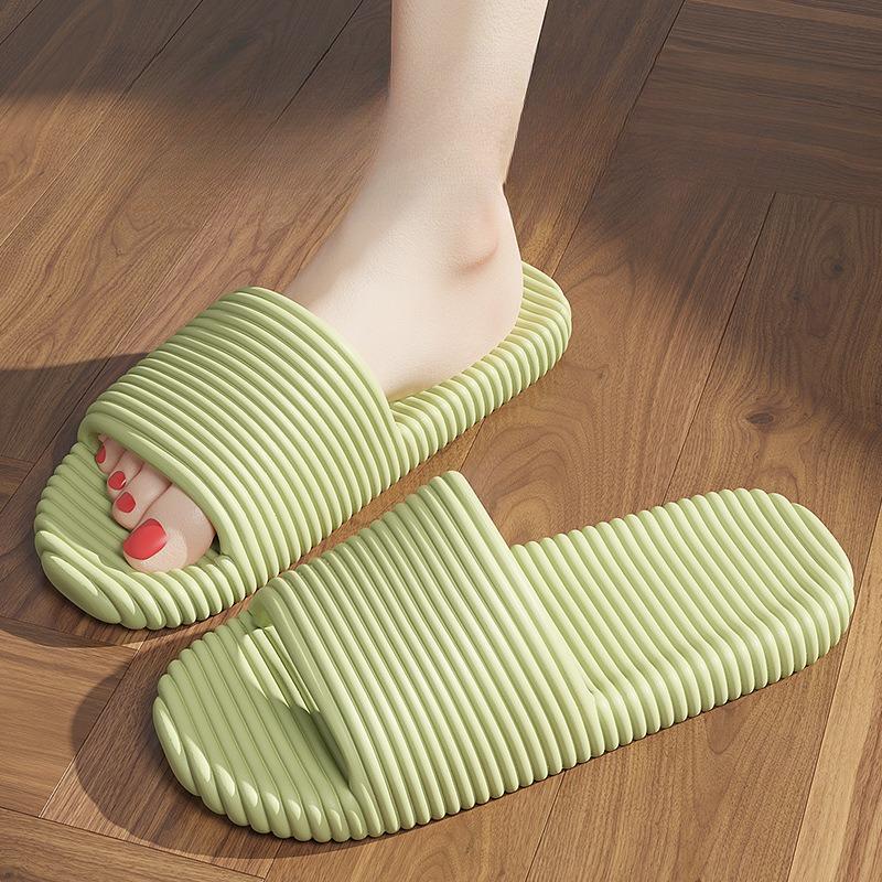Striped Bathroom Slippers for Women, Summer Household Bathroom Anti-slip, Men's Indoor Household Cool Slippers for Women