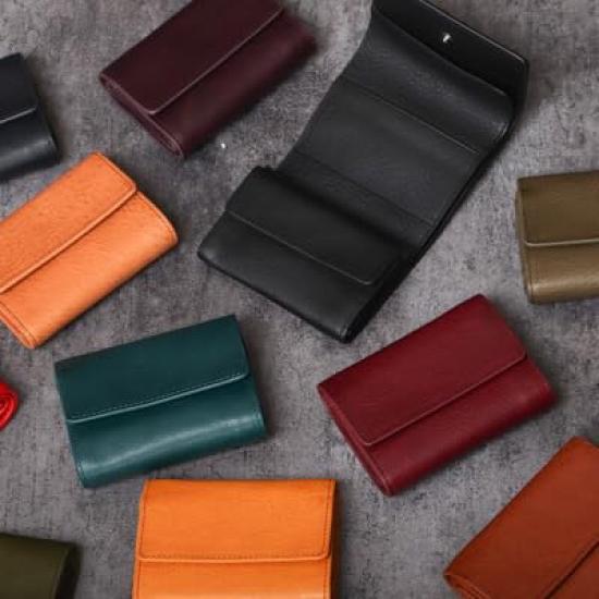 Boosters Minerva Box Mini Trifold Wallet for Men and Women, Compact, Genuine Leather with Card Pockets and Bill Compartment, Brand: Oliver