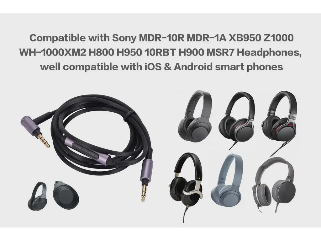 Kompatibles Audiokabel für SONY 100AAP, ABN, XB920, 1000XM5 und andere Kopfhörer mit 3,5-mm-Schnittstelle