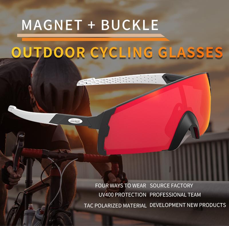 5 Lens Uv400 Mountain Biking Cycling Sun Glass Men Riding Polarized Magnetic Sport Sun Glasses