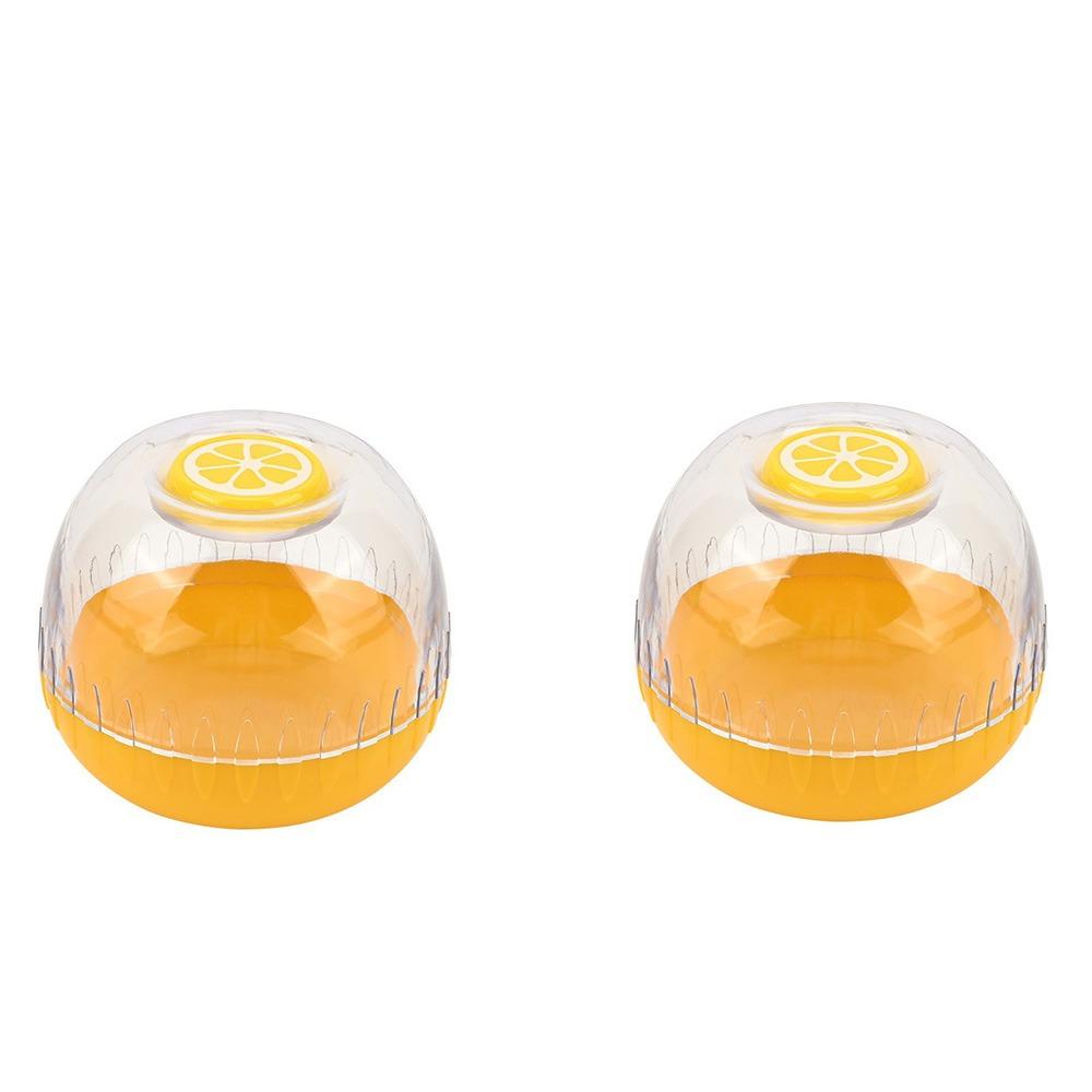 2 Piece With Lid Fruit Preservation Box Sealed Fruit Fresh Keeping Storage Box  Refrigerator жёлтый