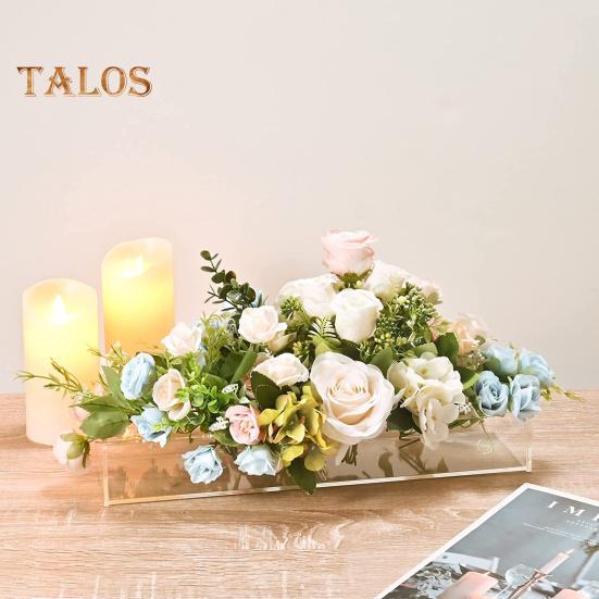 Flower Holder Rectangular Decorative Eco-friendly Useful Acrylic Box Flower Holder Table Decor