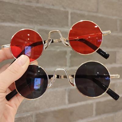 Mode Uv400 Schutz Kleine Runde Sonnenbrille Punk Bunte Kreis Sonnenbrille Brillen Für Party/Strand/Reisen/Streetwear