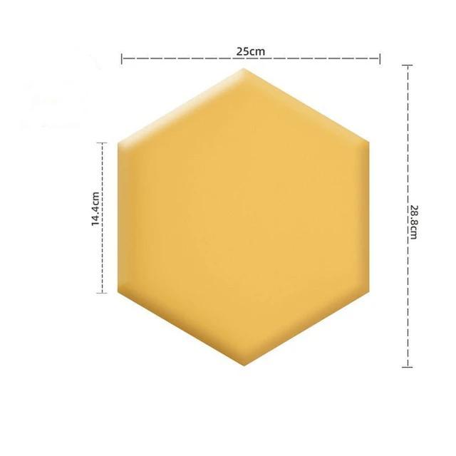 1PC Hexagon Adhesive Bed Headboard Nordic Style Room Decor Head Board Wall Panel