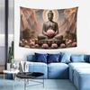 Zen Tapestry Buddha Tapestry Spiritual Meditation Wall Hanging Buddhist Wall Art Zen Lotus Flower Tapestries For Bedroom Living