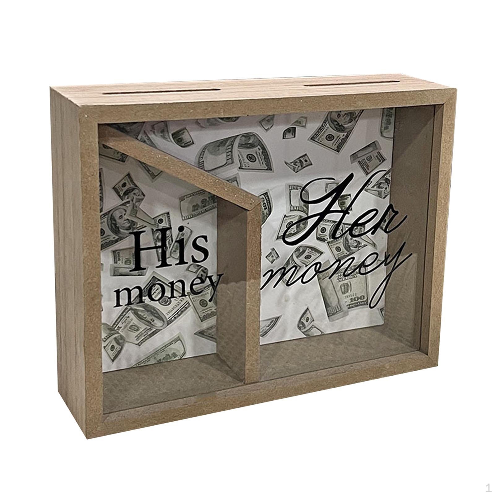 

Деревянная копилка Контейнер Кейс Банка для сбережений денег для рабочего стола Дети Взрослые Trapezoid