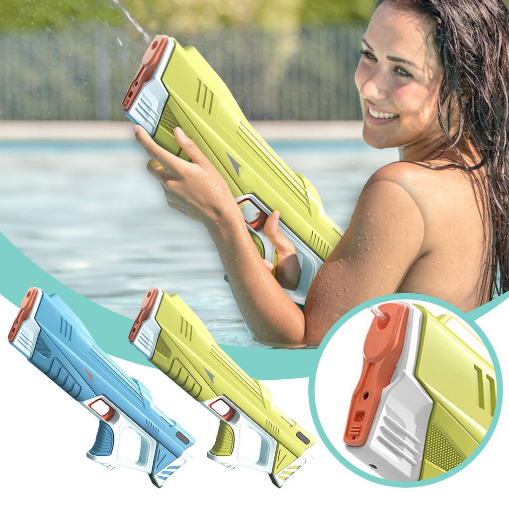 Automatic Electric Water Gun Large Capacity Continuous Water Spray Rechargeable Battery Powered Outdoor Water Blaster Summer Toy for Kids