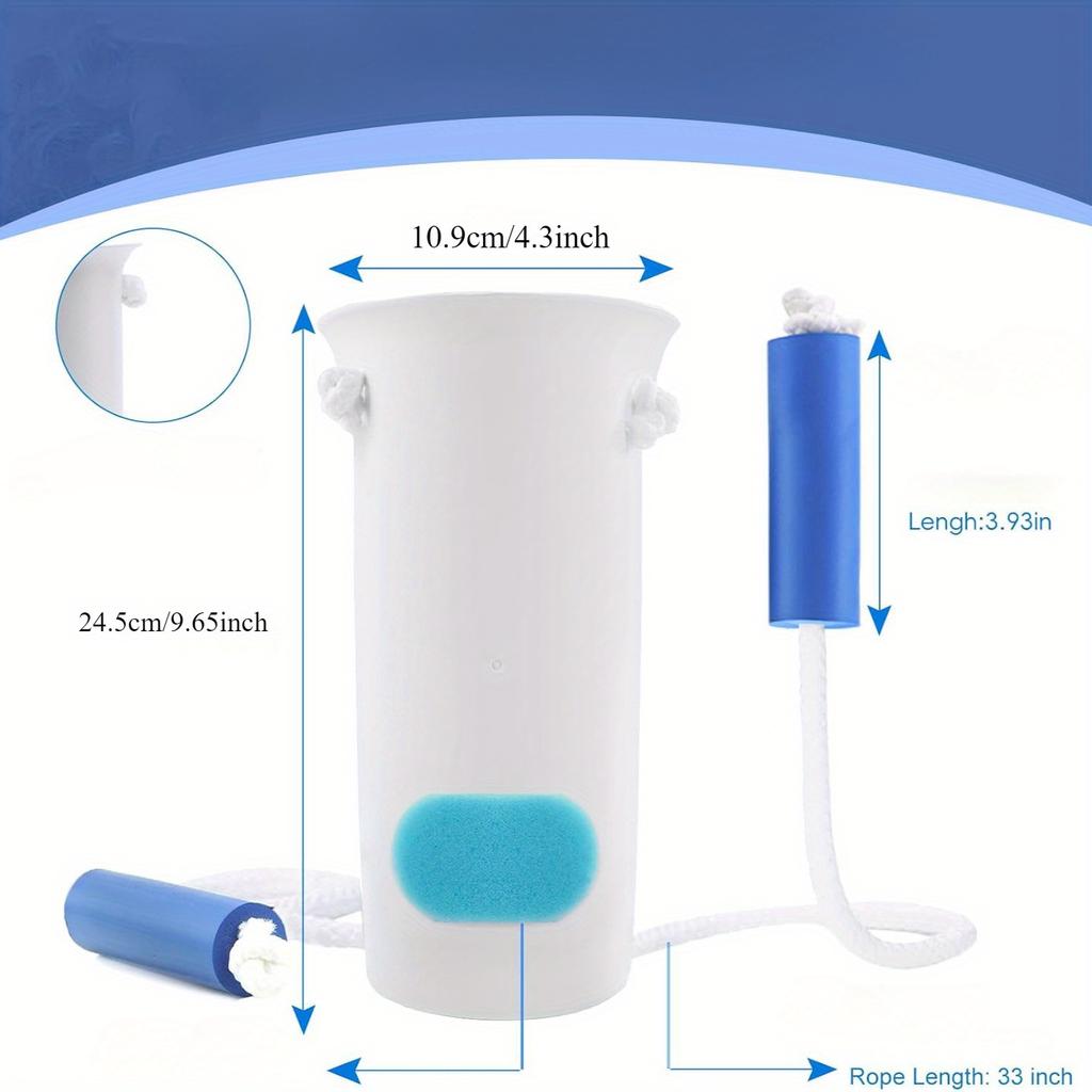 [Compression Socks Aid] Compression Socks Aid | Easy on/Off Device with Blue Rollers & White Rope - Elderly, Pregnant Women,Diabetics,Pregnancy Relief