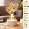 USBpowered 3D Heart-shaped Couple Night Light Holiday Birthday Gift Bedroom Bedside Decoration Night Light Home Novelty Lighting