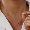 1Piece Hip Hop Valentine's Day Pendant Necklace 3D Brass Hug Dancing Separable Charm Couples Lover Unisex For Party Jewelry Gift