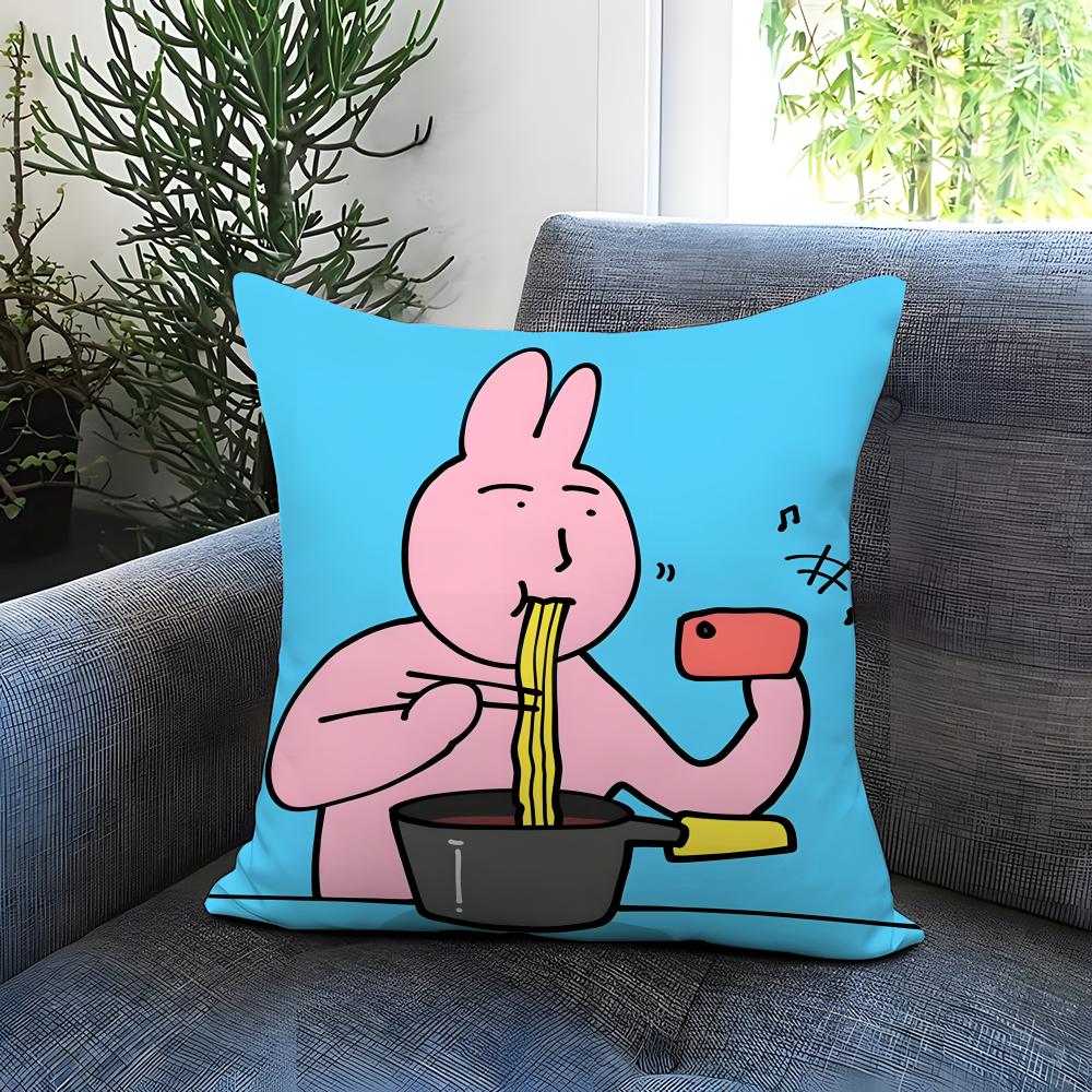 popular my friend rabbit Cushion Cover Comfortable Reversible Pillow Cover Ideal for Car Sofa Bedroom & Beyond
