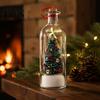 Kerstboomversieringen Opneembare Message Fles Ornament, Spraakopname Souvenir, Mini Besneeuwde Sentimentele Cadeaus voor Familie in Fles, Winter