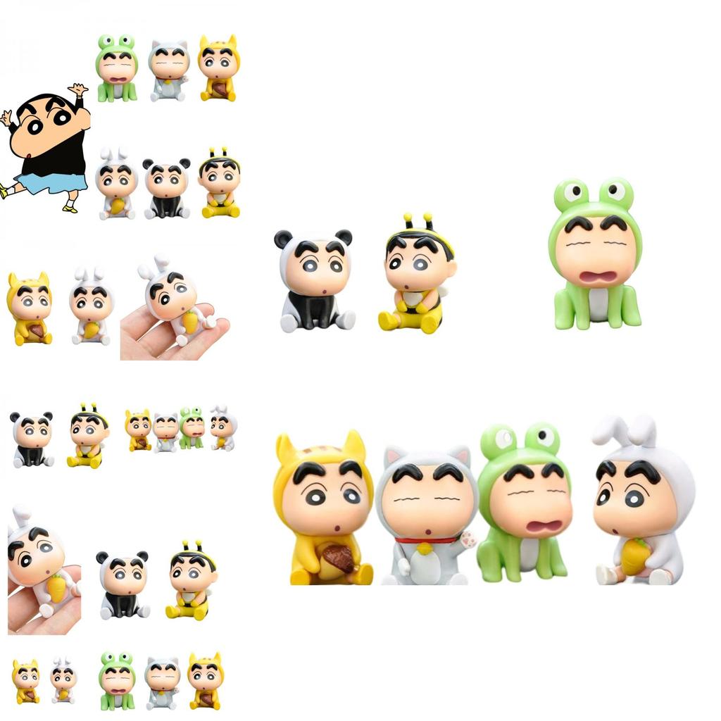 Adorable Crayon Shin-chan Pvc Figures For Desk, Car, Collection Set Of 6