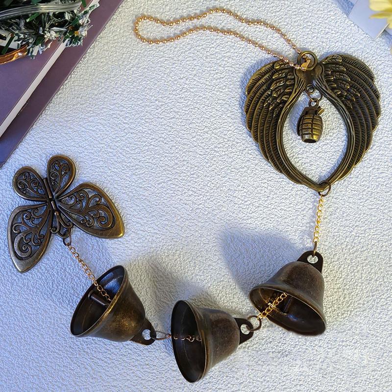 Schmetterling Vintage Legierung Windspiel Hängende Deko Zuhause Wand Tür Dekoration Metallglocke Anhänger Außen Garten Türklinkenanhänger