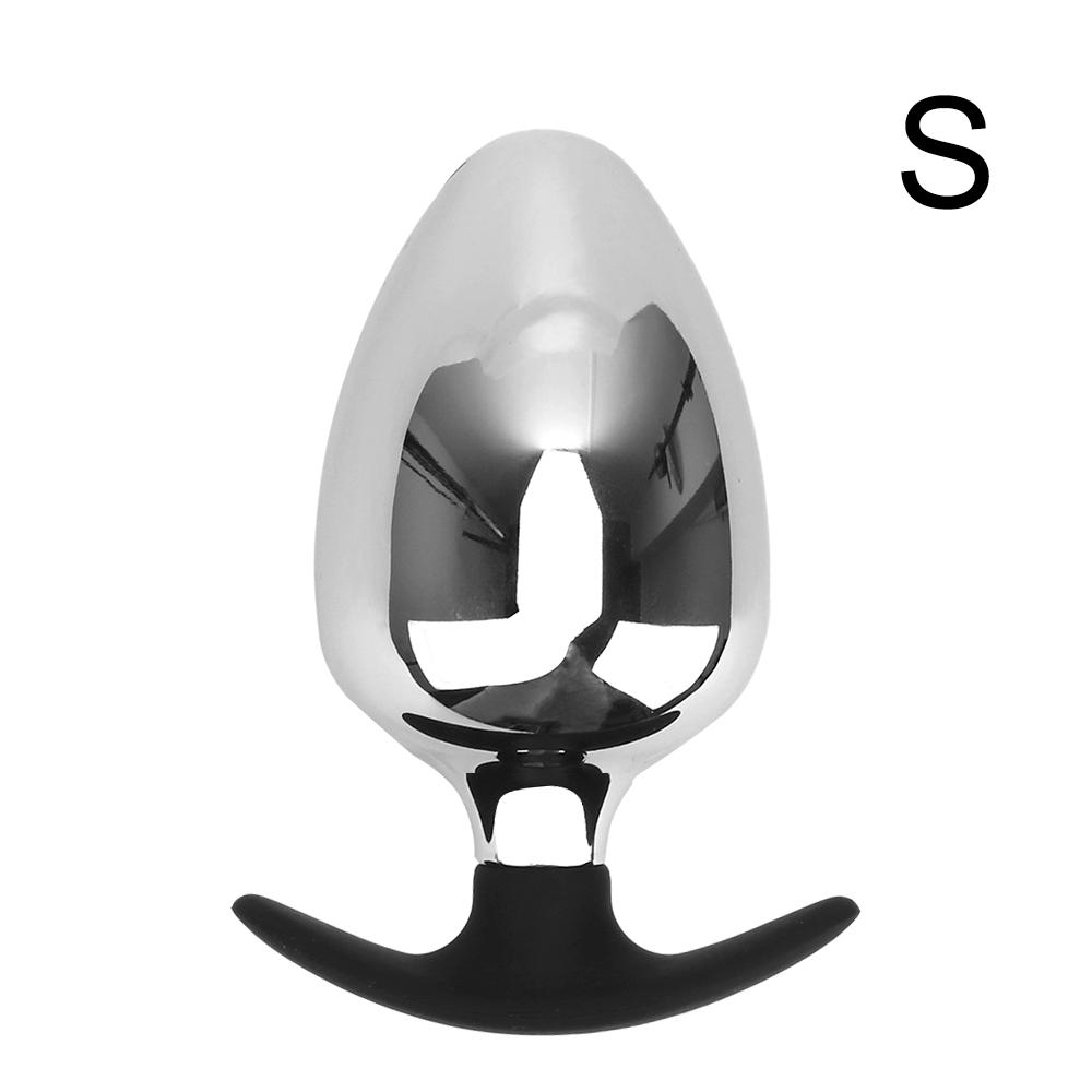 Anal Dildo Prostate Massager Anus Dilator Private Goods Sex Toys For Women Men with Suction Cup Extra Big Diameter Anal Plug Smooth Metal Butt Plug