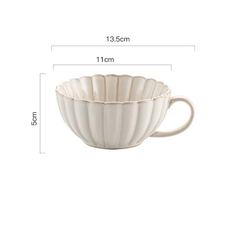 Retro Ceramic Dishes Plates Fish Dish Plates Manual Flower Relief Living Room Dinner Plate Kitchen Fruit Salad Dish Bowl