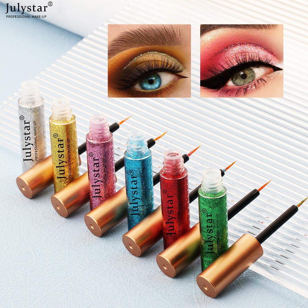 JULYSTAR Color Pearlescent Liquid Eyeliner Does Not Smudge Liquid Eyeliner Set Eyeliner Liquid Pen Waterproof