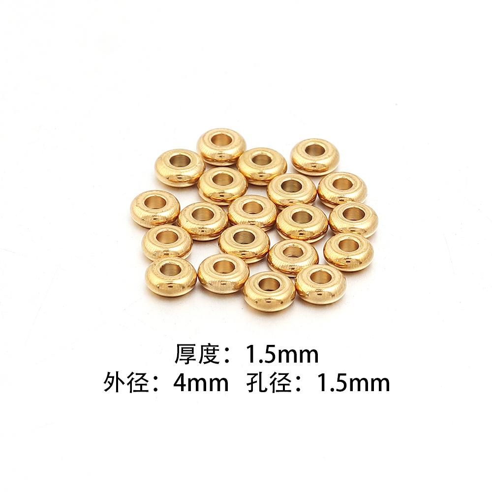 20/50pcs Stainless Steel Spacer Beads Flat Round Loose Wheel Beads For Jewelry Making DIY Charms Bracelet Necklace Accessories