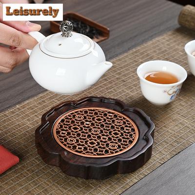 Traditionelles Teetablett aus Walnussholz, Teekanne, Teetasse, Tablettmatte aus Massivholz, Wärmedämmung, Kaffeetassentabletts, Zubehör für die Teezeremonie zu Hause