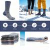 Merino Wool Socks Thick Warm Mid-Calf Socks Non-Slip Anti-Odor Terry Socks for Outdoor Hiking Skiing