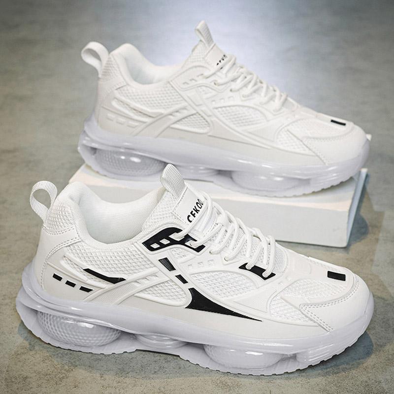 Pantofi bărbați cu pernă de aer pentru absorbția șocurilor toamnă și iarnă 2024 noi la modă versatili platformă sport casual creștere în înălțime pantofi de tată ins