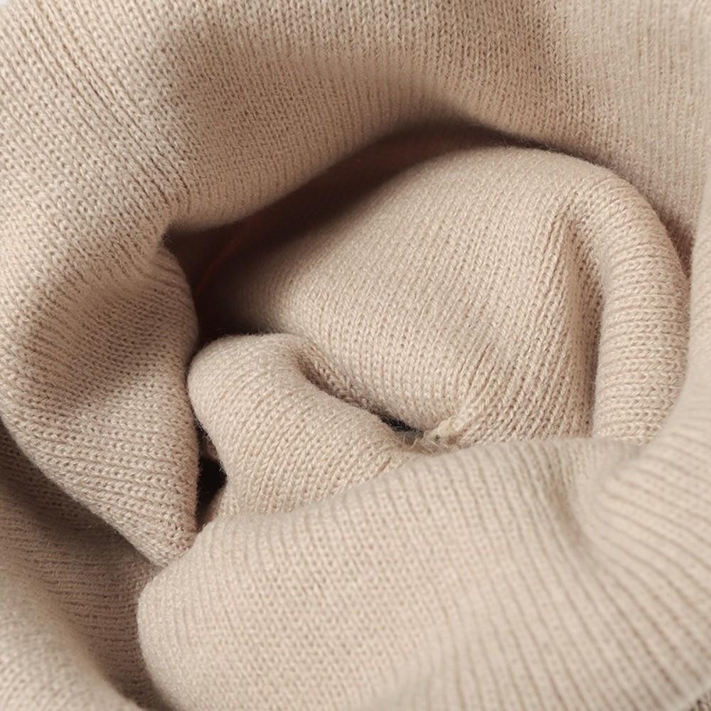 Unisex Autumn Winter Riding Hat Cuffed Warm Beanie Hats Knitted Cycling Cap for Skiing Camping Traveling