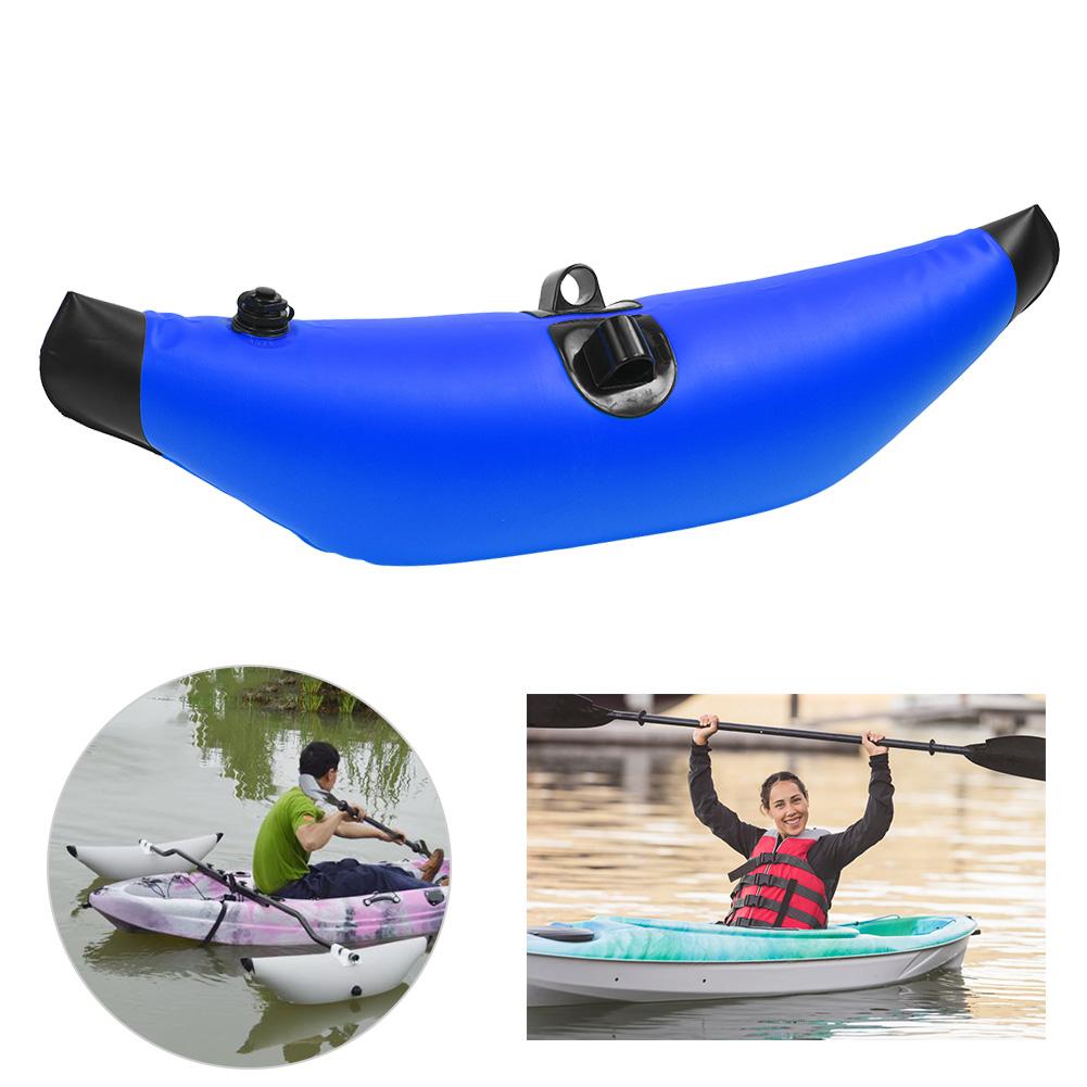 1 Pcs PVC Inflatable Kayak Outriggers Canoe Buoy Float Standing Water Stabilizersblue
