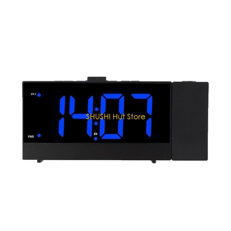 

Radio Projection Clock with Customizable Alarms Suitable for Students, Offices D57B чёрный