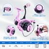 Goture Pink Compact Fishing Rod Set with Spinning Reel and Lure PE Casting Bass Breakwater Ice Portable PE Line Storage Fishing Tackle Set for Women
