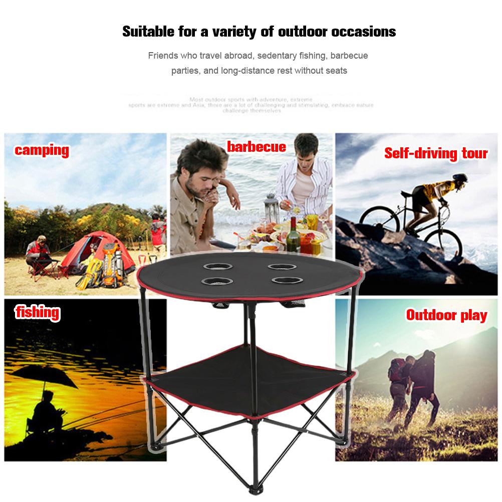 Folding Camping Table Lightweight Portable Picnic Table Outdoor Folding Barbecue Table Great for Camping Picnic Beach Hiking