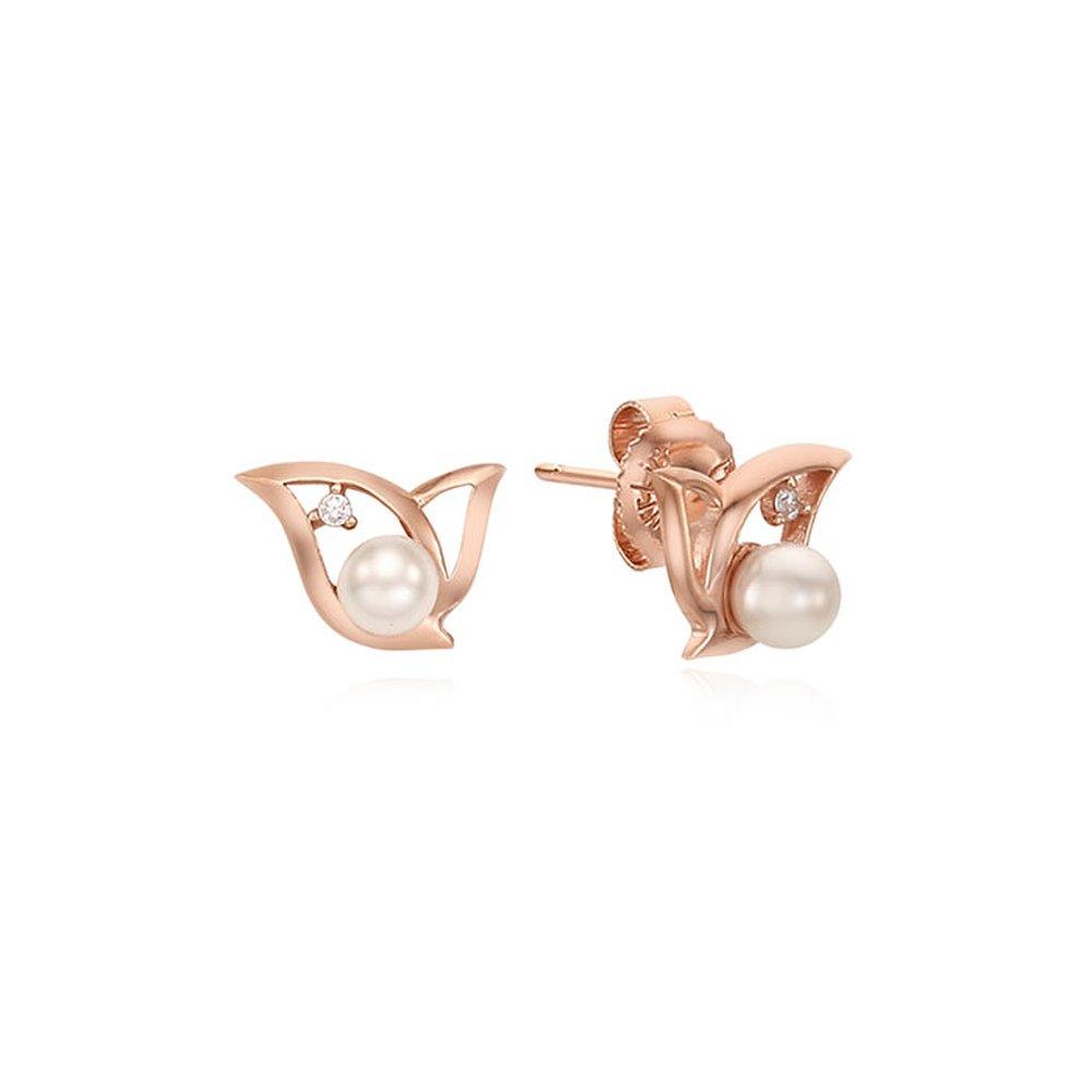 Muse Tulip Pearl Silver Pink Earrings Tessvp13145S